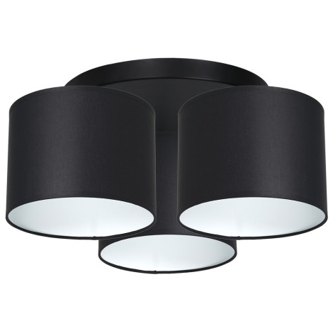 Surface-mounted chandelier ARDEN 3xE27/60W/230V black/white