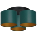Surface-mounted chandelier ARDEN 3xE27/60W/230V green/gold