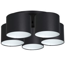 Surface-mounted chandelier ARDEN 5xE27/60W/230V black/white