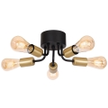Surface-mounted chandelier BRENDA 5xE27/60W/230V black/golden