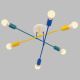 Surface-mounted chandelier CAMBRIDGE 6xE27/20W/230V blue/yellow