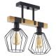 Surface-mounted chandelier CAMEROON 2xE27/60W/230V black/wood