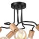 Surface-mounted chandelier CONOR 5xE27/60W/230V oak/black