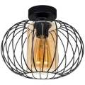 Surface-mounted chandelier CORRINI 1xE27/60W/230V d. 25 cm black/beige