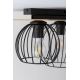 Surface-mounted chandelier CYBER 4xE27/60W/230V wood/black