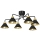 Surface-mounted chandelier DEMET 6xE27/60W/230V black/gold