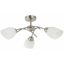 Surface-mounted chandelier DONNA 3xE27/60W/230V nickel