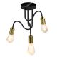 Surface-mounted chandelier DOW 3xE27/60W/230V black/gold