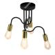 Surface-mounted chandelier DOW 4xE27/60W/230V black/gold
