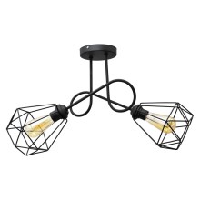Surface-mounted chandelier KARO 2xE27/60W/230V black