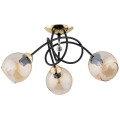 Surface-mounted chandelier MODENA 3xE27/60W/230V black/gold/beige