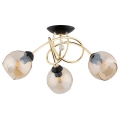 Surface-mounted chandelier MODENA 3xE27/60W/230V gold/black/beige