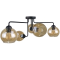 Surface-mounted chandelier MONDE BLACK 5xE27/60W/230V