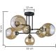 Surface-mounted chandelier MONDE GOLD 6xE27/60W/230V