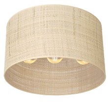 Surface-mounted chandelier RATTAN 3xE27/60W/230V rattan
