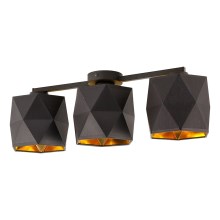 Surface-mounted chandelier SIRO 3xE27/15W/230V black/gold