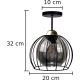 Surface-mounted chandelier SOLO BLACK 1xE27/60W/230V black/gold