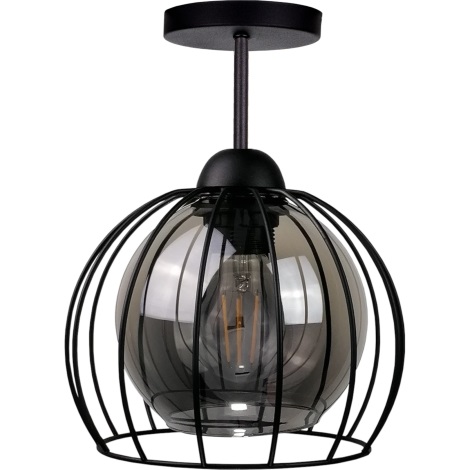 Surface-mounted chandelier SOLO BLACK 1xE27/60W/230V