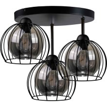 Surface-mounted chandelier SOLO BLACK 3xE27/60W/230V d. 30 cm