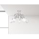 Surface-mounted chandelier TWIST WHITE 5xE14/40W/230V