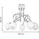 Surface-mounted chandelier TWIST WHITE 5xE14/40W/230V