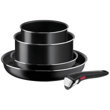Tefal - Set of cookware 5 pcs INGENIO EASY COOK & CLEAN BLACK