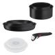 Tefal - Set of cookware 8 pcs INGENIO BLACK STONE