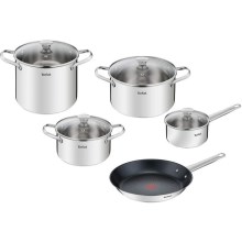 Tefal - Set of cookware 9 pcs COOK EAT stainless steel