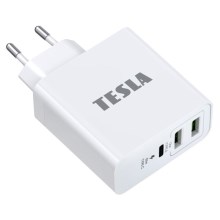 TESLA Electronics - Charging adapter USB-C 3in1 65W white
