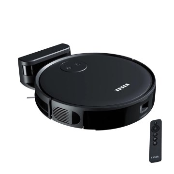 TESLA Smart - Smart robotic vacuum cleaner 2in1 2000 mAh Wi-Fi black + remote control