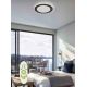 Top Light - LED Dimmable ceiling light NORMAN LED/51W/230V d. 39 cm black + remote control
