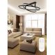 Top Light - LED Dimmable surface-mounted chandelier SATURN 2xLED/25W/230V black + remote control