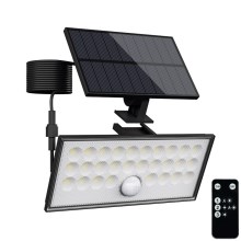 Top Light - LED Outdoor solar floodlight with sensor HELEON VARIO LED/8W/3,7V IP65 4000K + remote control