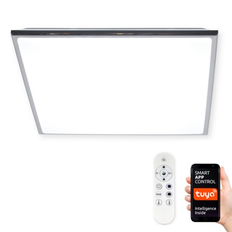 Top Light Silver H MAX SMART - LED RGB Dimmable ceiling light SILVER LED/60W/230V Tuya + remote control