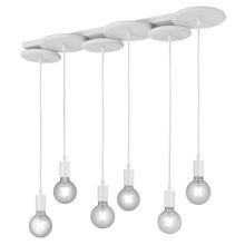 Trio - Chandelier on a string DISCUS 6xE27/28W/230V white