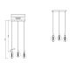 Trio - LED Dimmable chandelier on a string GINSTER 3xE27/8W/230V