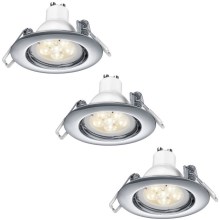 TRIO - PACK 3x LED Dimmable recessed light 1xGU10/5,5W/230V