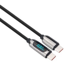 USB-C cable with a display 100W 1m