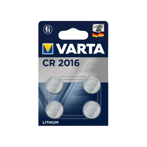 Varta 6016101404 - 4 pcs Lithium button battery ELECTRONICS CR2016 3V