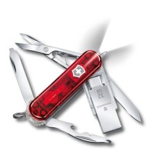 Victorinox - Multifunctional pocket knife with flash drive 6 cm/11 functions red