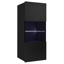Wall cabinet PAVO 117x45 cm black