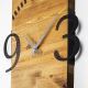 Wall clock 41x74 cm 1xAA wood/metal
