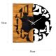 Wall clock 58x58 cm 1xAA wood/metal