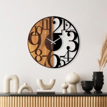Wall clock d. 56 cm 1xAA wood/metal