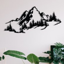 Wall decoration 30x67 cm mountains metal