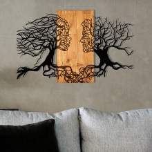Wall decoration 58x92 cm tree of life wood/metal