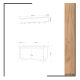 Wall hanger ARASSO 18,8x80 cm + shoe cabinet 60x90 white/brown