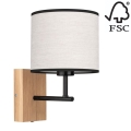 Wall lamp BOHO 1xE27/25W/230V oak - FSC certified