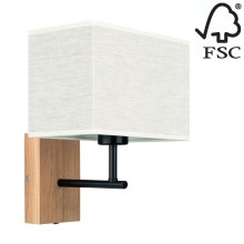 Wall lamp BOHO 1xE27/25W/230V oak – FSC certified