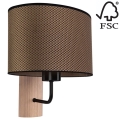 Wall lamp MERCEDES 1xE27/25W/230V brown/oak – FSC certified